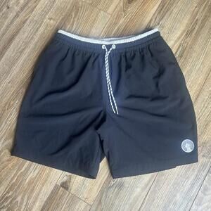 Chubbies Swim Trunks Black White Size Medium 7” Inseam Pink Mesh Liner